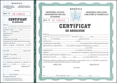 Certificat de Absolvire