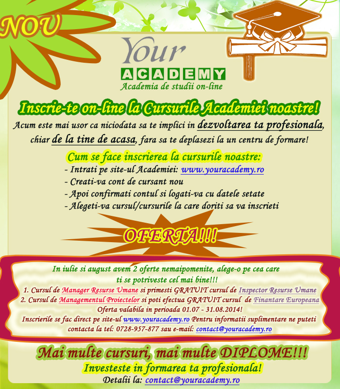 Oferta iulie-august2014!